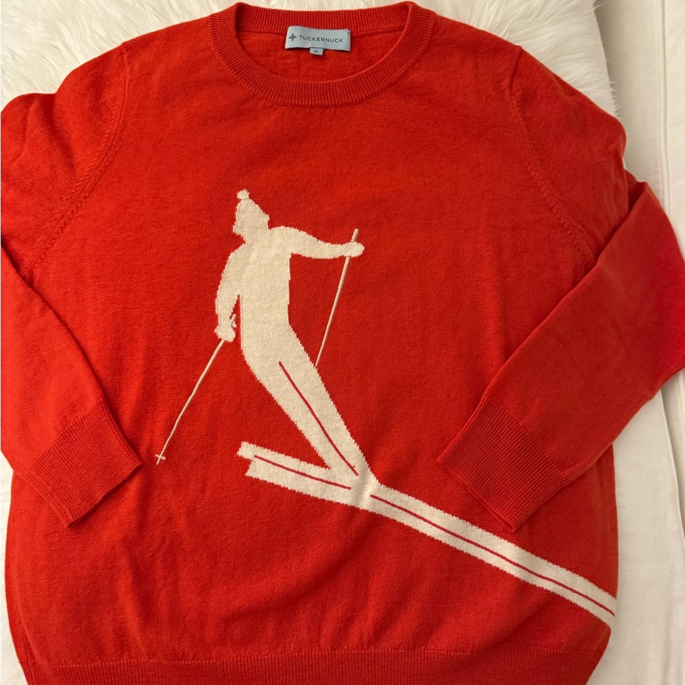 Red Tuckernuck Wool Skier Sweater XL like new